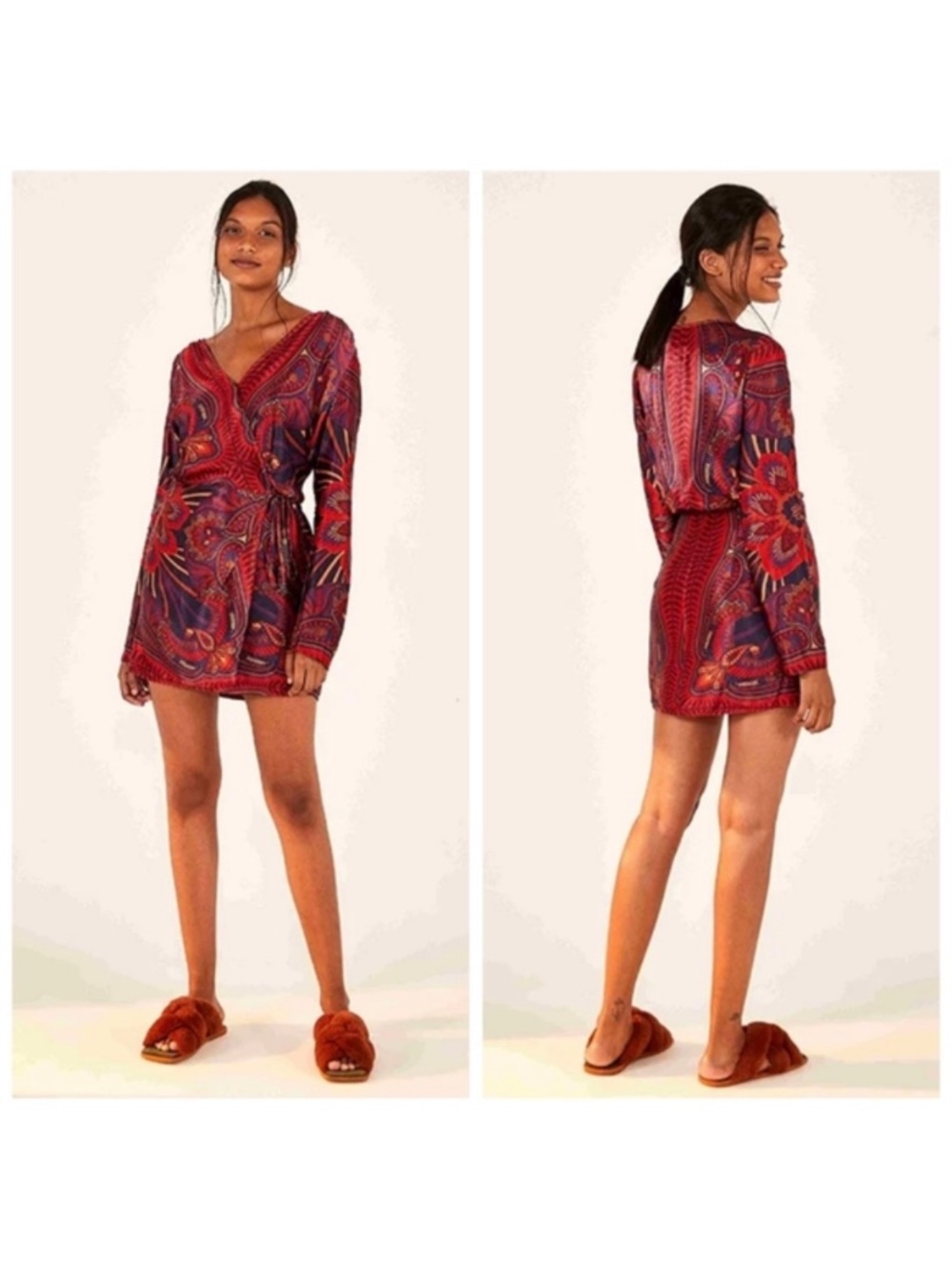 {Farm Rio} Macaw Mini Wrap Dress - Picture 2 of 10